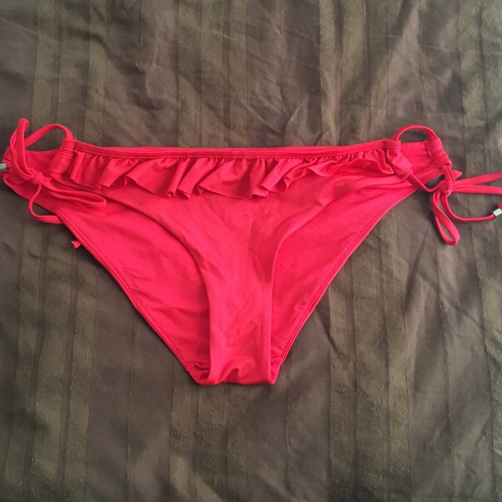 H&M Dark Orange Ruffle Bikini Bottoms